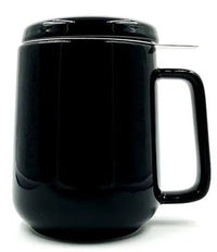Peak Black Porcelain Mug With Infuser 19oz - My SensibiliTeas - tea infuser mug from Tealyra