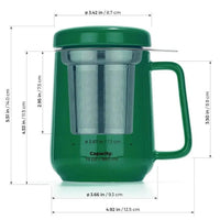 Peak Green Porcelain Mug With Infuser 19oz - My SensibiliTeas - infuser mug from Tealyra