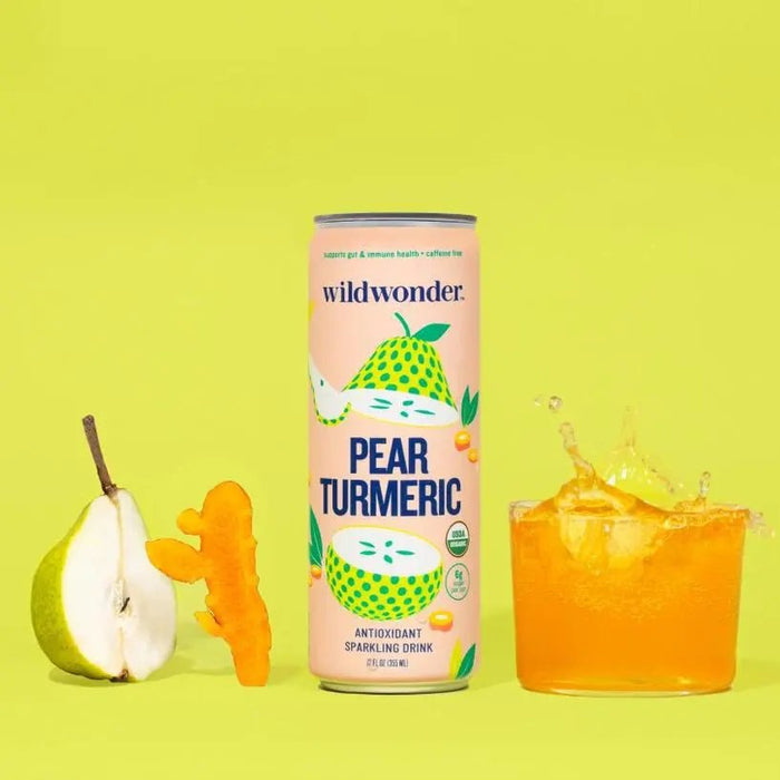 Pear Turmeric Sparkling Antioxidant Drink - My SensibiliTeas - kombucha alternatives from wildwonder
