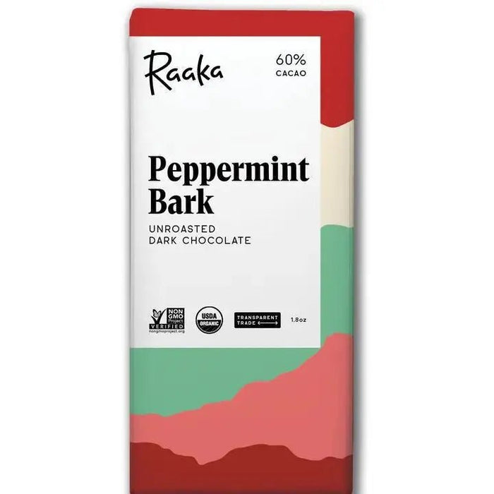 Peppermint Bark Bar - Christmas Holiday Limited Batch - My SensibiliTeas - seasonal chocolate from Raaka Chocolate