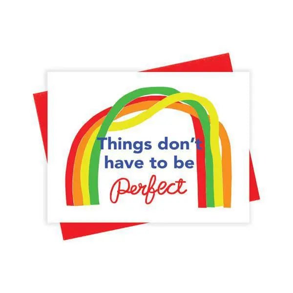 Perfect Rainbow Greeting Card - My SensibiliTeas - Just because encouragement note card from XOU