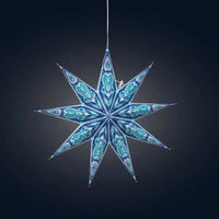 Phoenix ~ 9 Pointer, 17", Turquoise Paper Star Lantern Light - My SensibiliTeas - paper star lantern from Artschatz