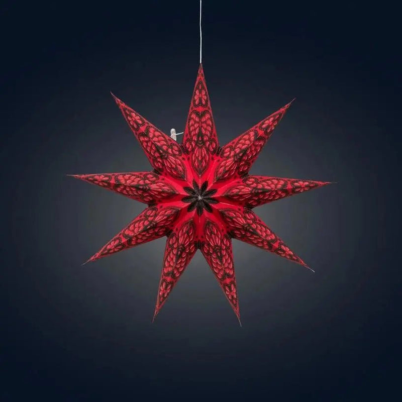 Phoenix Red Paper Star Lantern - My SensibiliTeas - paper star lantern from Artschatz