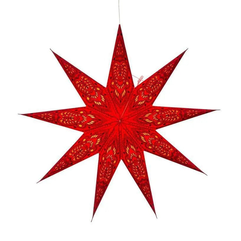 Phoenix Red Paper Star Lantern - My SensibiliTeas - paper star lantern from Artschatz