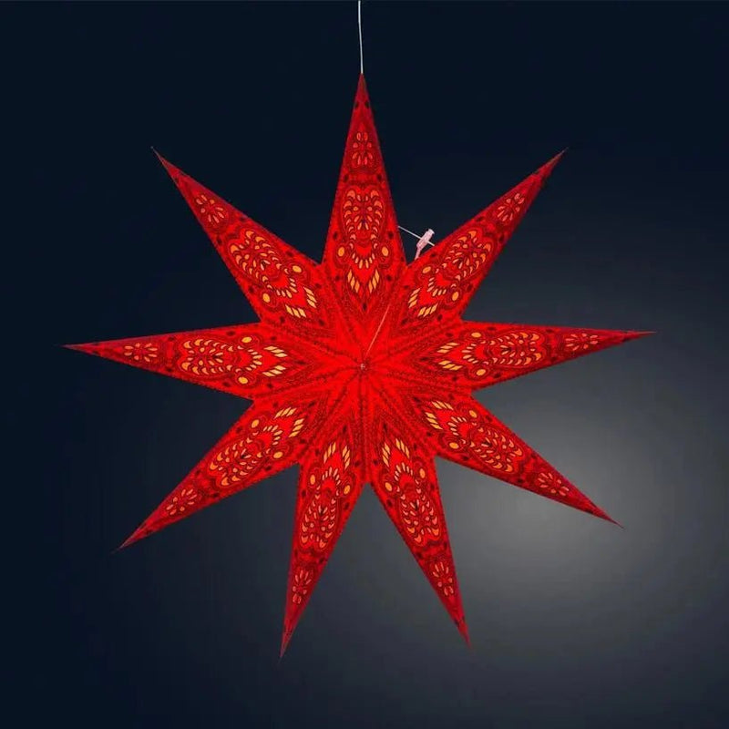 Phoenix Red Paper Star Lantern - My SensibiliTeas - paper star lantern from Artschatz