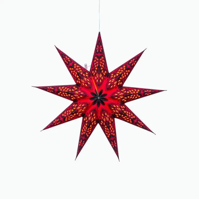 Phoenix Red Paper Star Lantern - My SensibiliTeas - paper star lantern from Artschatz