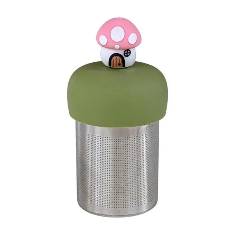 Pink Mushroom Cottage Floating Tea Steeper - My SensibiliTeas - tea infuser from Float2Infuse