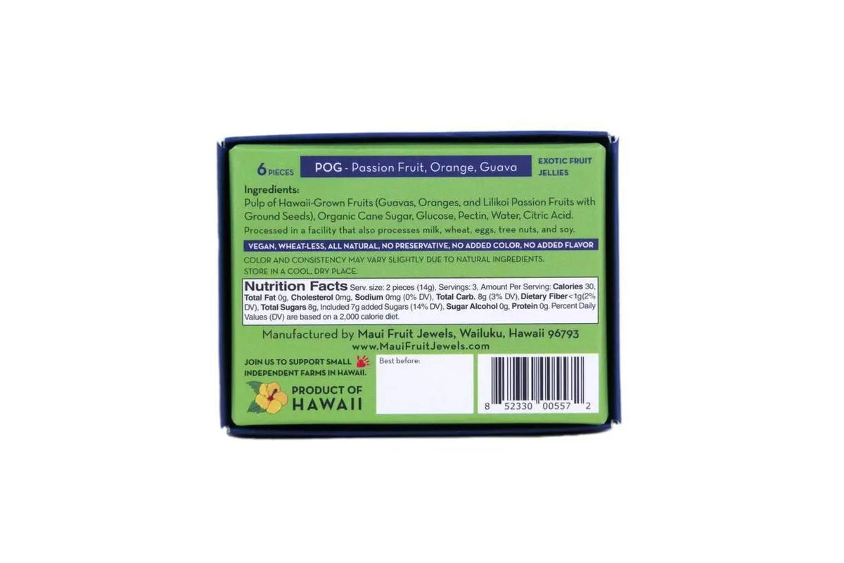 P.O.G. Fruit Jellies - 6 Pieces - My SensibiliTeas - Fruit Jellies from Maui Fruit Jewels