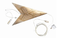 Poinsettia 7 Point 24" Gold with Glitter - My SensibiliTeas - paper star lantern from Artschatz