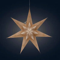 Poinsettia 7 Point 24" Gold with Glitter - My SensibiliTeas - paper star lantern from Artschatz