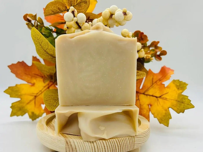 Pumpkin Sandalwood Handmade Soap Bar - My SensibiliTeas - vegan cold process bar soap from Saratoga Natural Body Care LLC