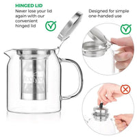 Pyxis 20 oz Small Glass Kettle - My SensibiliTeas - teapot from Tealyra