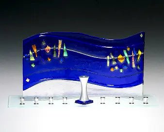 Quasar Blue Menorah - My SensibiliTeas - Menorah from Beames Designs
