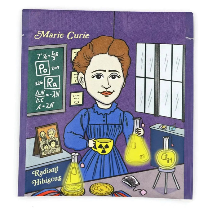 Radiant Marie Curie Sticker or Magnet - My SensibiliTeas - Punny Art from The TeaBook