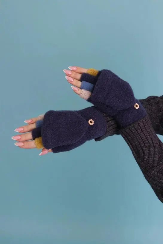 Rainbow Tip Convertible Gloves - My SensibiliTeas - fingerless gloves from Leto Accessories