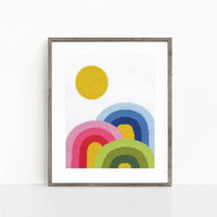 Rainbow Trifecta Cross Stitch Kit - My SensibiliTeas - cross stitch kit from budgiegoods