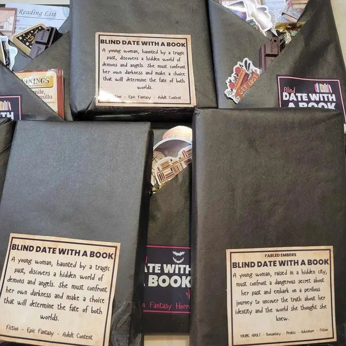 Random Blind Date with a Book with Merch - My SensibiliTeas - blind date with a book from Faded Embers
