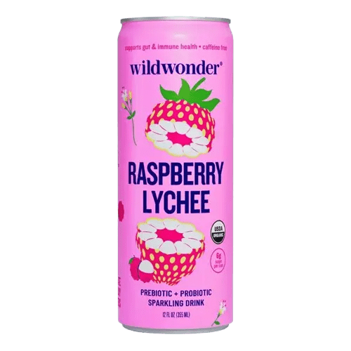 Raspberry Lychee Sparkling Prebiotic + Probiotic Drink - My SensibiliTeas - herbal drink from wildwonder