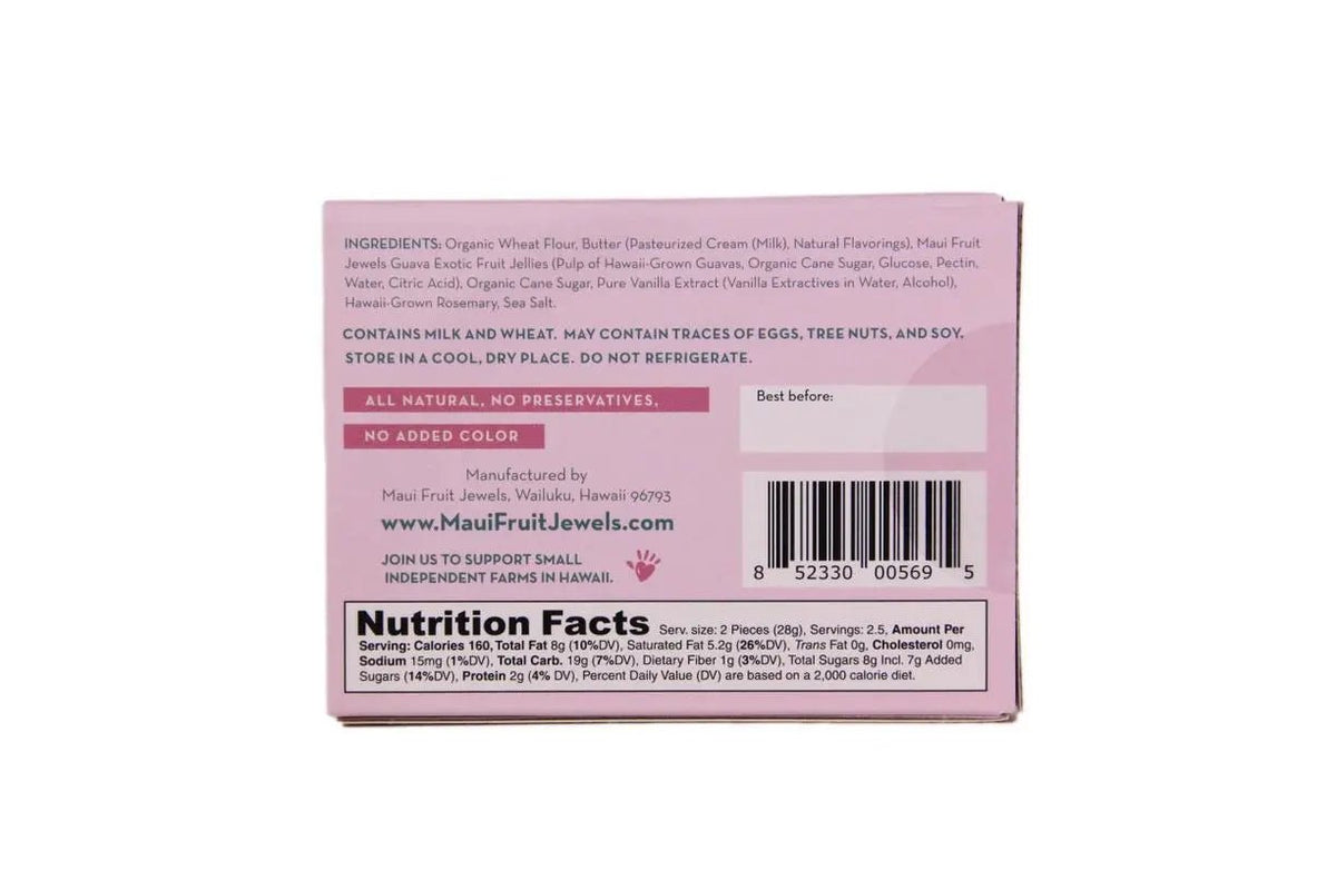 Rosemary Guava Shortbread 5 Pieces - My SensibiliTeas - shortbread from Maui Fruit Jewels