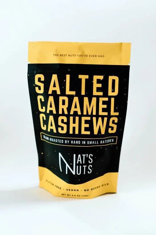 Salted Caramel Cashews - My SensibiliTeas - candy coated nuts from Nat's Nuts