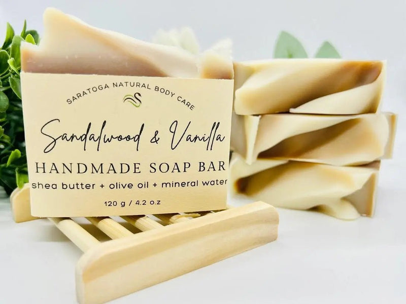 Sandalwood Vanilla Handmade Soap Bar VEGAN COLD PROCESS - My SensibiliTeas - bar soap from Saratoga Natural Body Care LLC