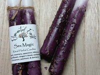 Sex Magic 6 inch Herbal Intention Candles - My SensibiliTeas - intention candle from Elemental Earth Shop