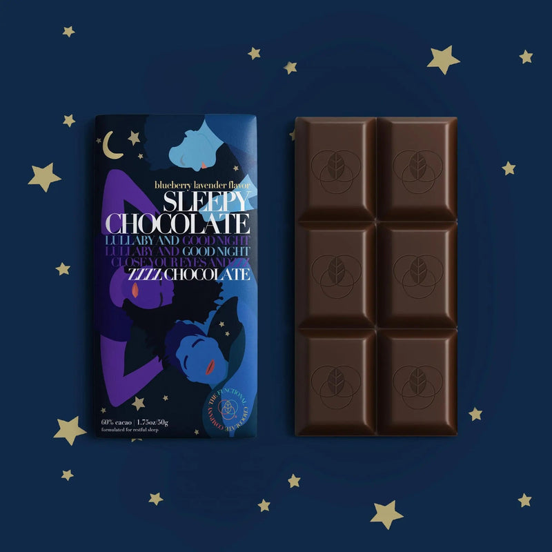 Sleepy Chocolate - Blueberry Lavender - My SensibiliTeas - sleepy time chocolate from The Functional Chocolate Company