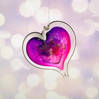 Small Glass Hearts - My SensibiliTeas - Blown Glass Heart Suncatcher from Luke Adam's Glass