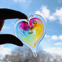 Small Glass Hearts - My SensibiliTeas - Blown Glass Heart Suncatcher from Luke Adam's Glass