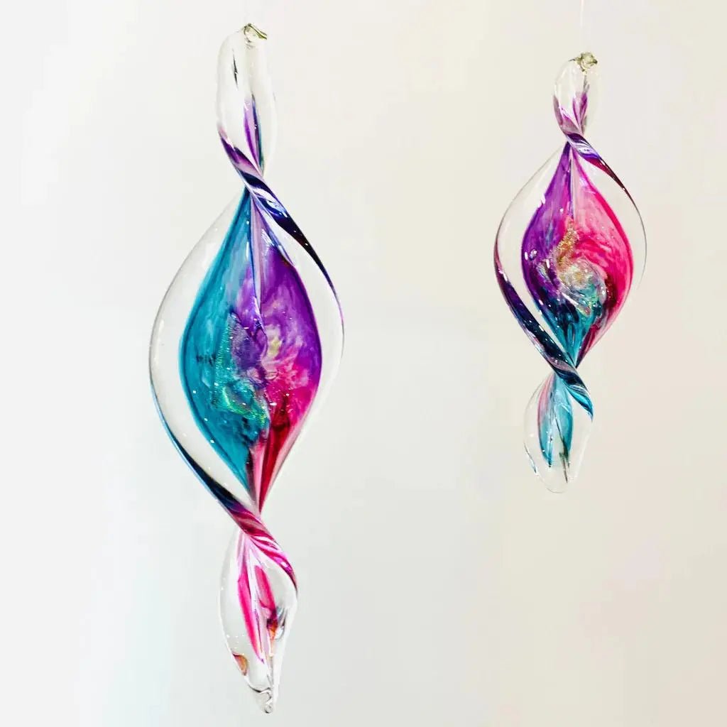 Small Glass Spirals - My SensibiliTeas - glass sculpture from Luke Adam's Glass