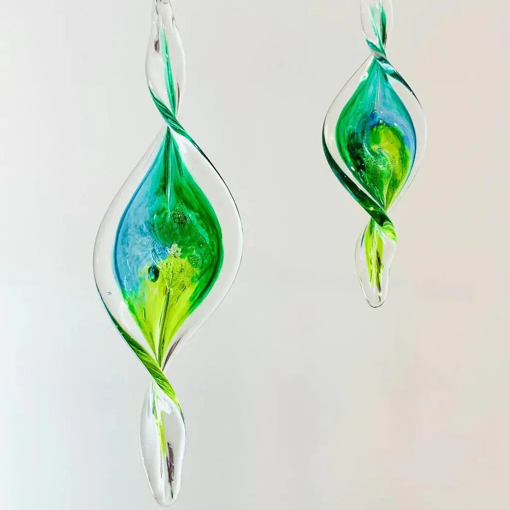 Small Glass Spirals - My SensibiliTeas - glass sculpture from Luke Adam's Glass