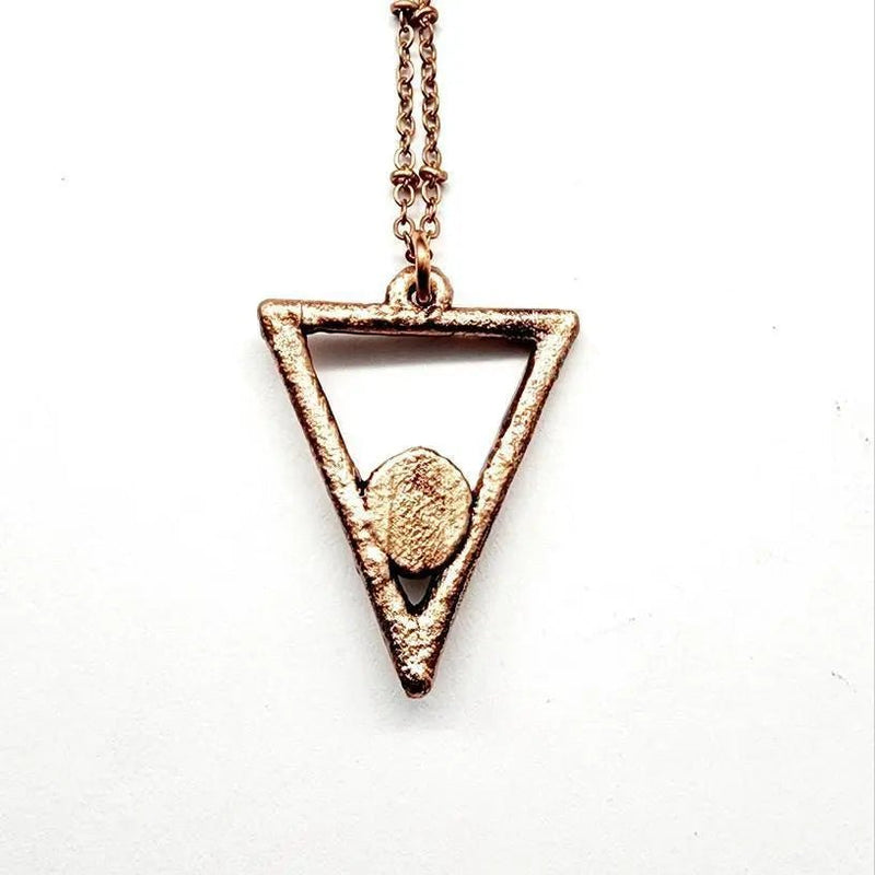 Southwest Turquoise Triangle Necklace - My SensibiliTeas - necklace from Morning Metals