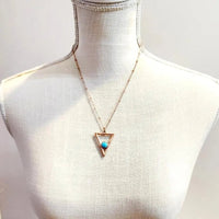 Southwest Turquoise Triangle Necklace - My SensibiliTeas - necklace from Morning Metals
