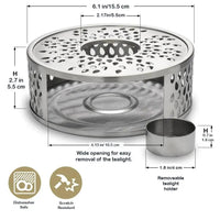 Stainless Steel Leaf Teapot Warmer - My SensibiliTeas - teapot warmer from Creano