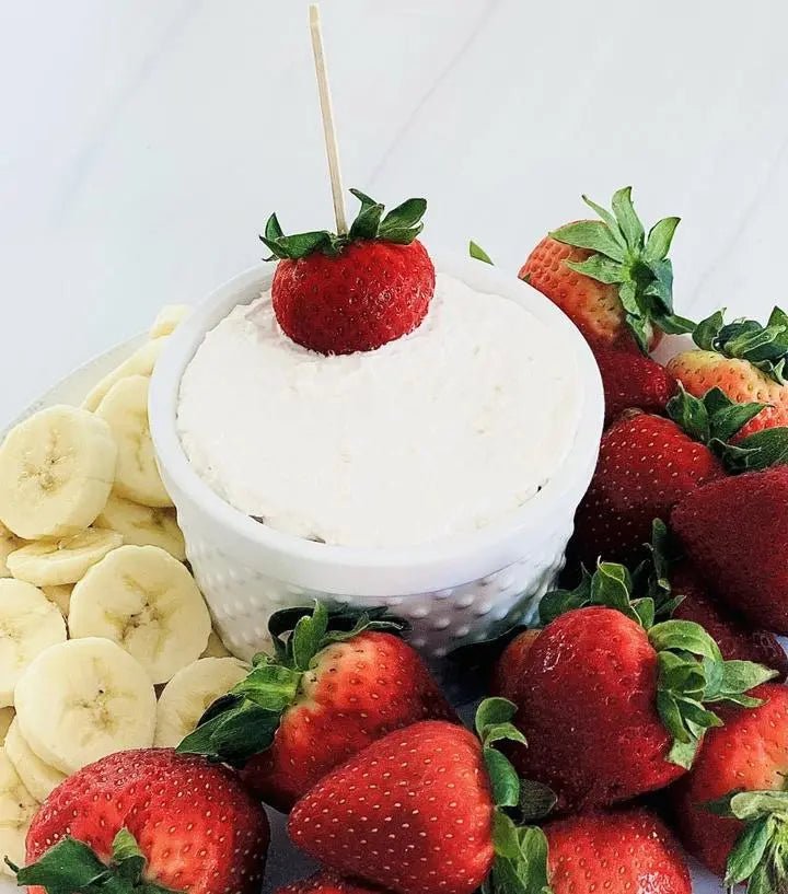 Strawberries and Cream Cheesecake Dip Mix - My SensibiliTeas - cheesecake dip mix from Carmie's Kitchen