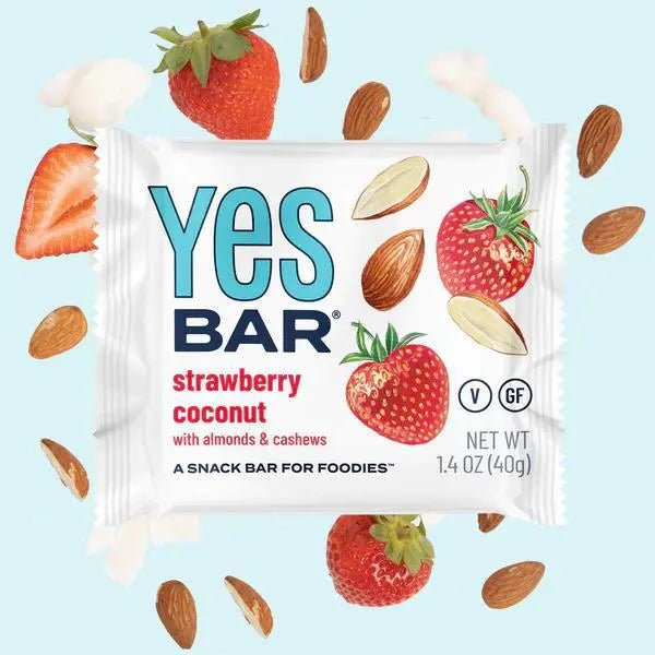 Strawberry Coconut w/ Almonds & Cashews Yes Bar - My SensibiliTeas - snack bar from Yes Bar