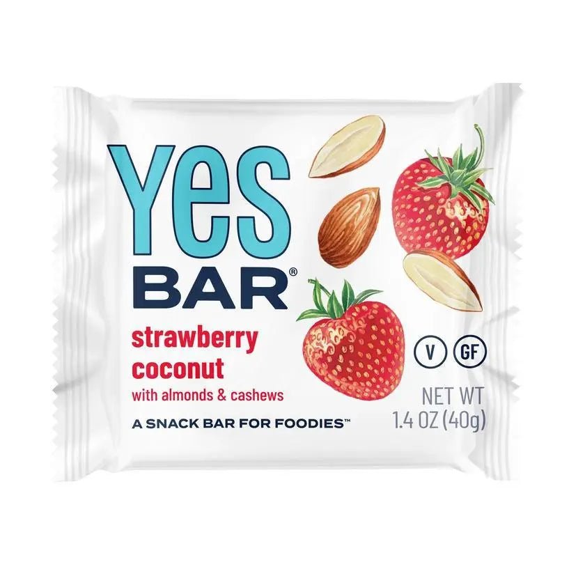 Strawberry Coconut w/ Almonds & Cashews Yes Bar - My SensibiliTeas - snack bar from Yes Bar