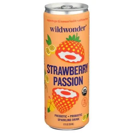 Strawberry Passion Sparkling Probiotic and Prebiotics - My SensibiliTeas - healthy mocktail from wildwonder