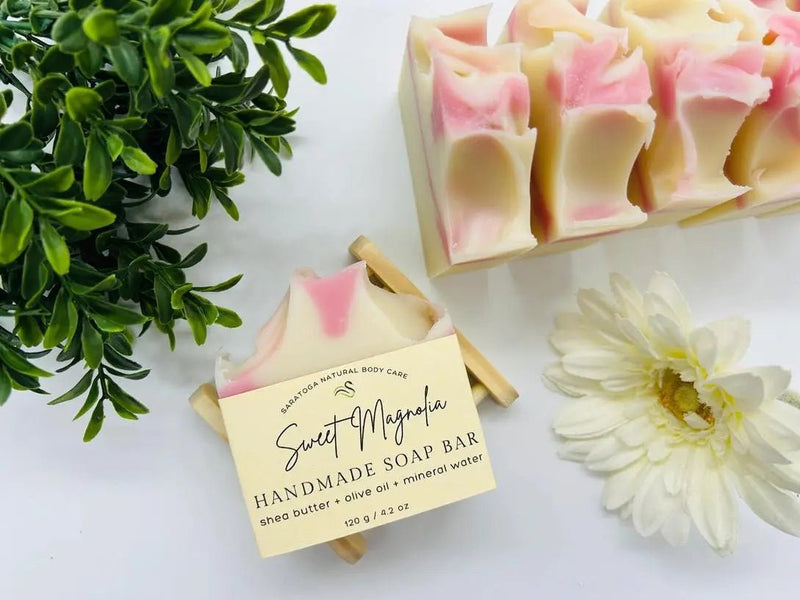 Sweet Magnolia Handmade Soap Bar VEGAN COLD PROCESS - My SensibiliTeas - bar soap from Saratoga Natural Body Care LLC