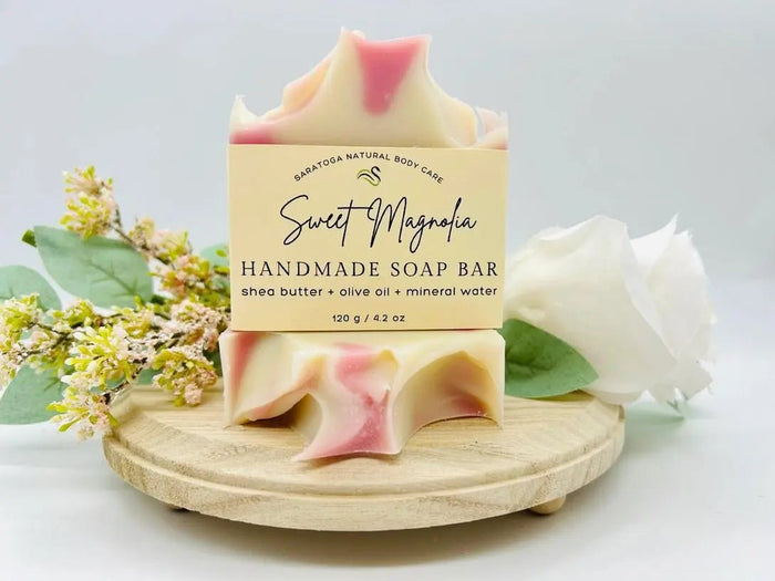 Sweet Magnolia Handmade Soap Bar VEGAN COLD PROCESS - My SensibiliTeas - bar soap from Saratoga Natural Body Care LLC