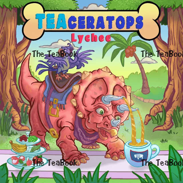 TEAceratops Tri - Lychee Tea - My SensibiliTeas - herbal tea bags from The TeaBook