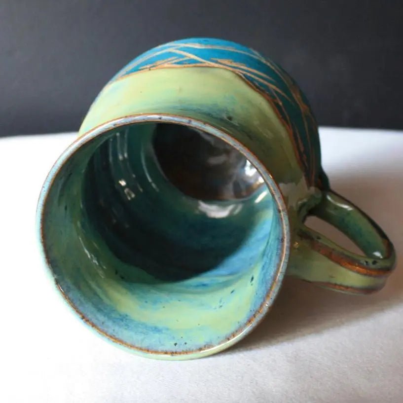 Teal Mountain Mug - My SensibiliTeas - handmade mug from The Midnight Mustard Seed