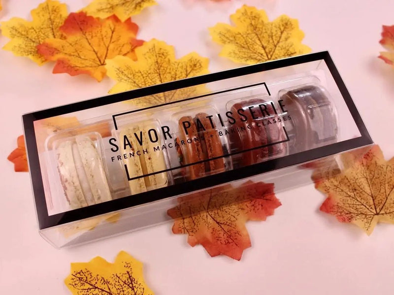 The Fall Collection - Gift Box of 5 Macarons - My SensibiliTeas - macaron assortment from Savor Patisserie French Macarons