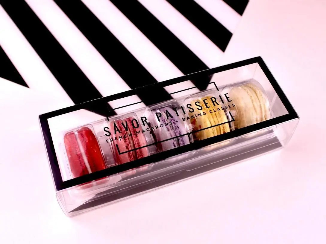 The Valentine's Collection - Gift Box of 5 - My SensibiliTeas - macaron assortment from Savor Patisserie French Macarons
