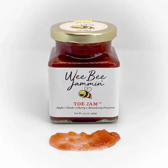 Toe Jam - Apple, Cherry, Peach + Strawberry - My SensibiliTeas - small batch jam from Wee Bee Jammin'