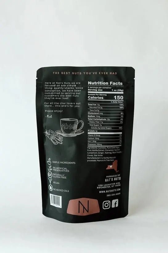 Vanilla Chai Cashews - My SensibiliTeas - coated nuts from Nat's Nuts