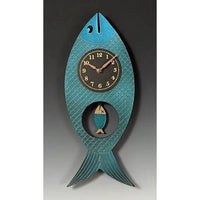 Wanda Pendulum Clock (Iridescent Blue) - My SensibiliTeas - artisan fish pendulum clock from Leonie Lacouette
