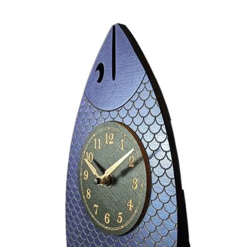 Wanda Pendulum Clock (Iridescent Blue) - My SensibiliTeas - artisan fish pendulum clock from Leonie Lacouette