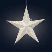 White and Yellow Cathedral Star Lantern - My SensibiliTeas - paper star lantern from Artschatz