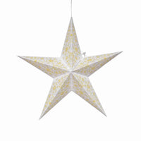 White and Yellow Cathedral Star Lantern - My SensibiliTeas - paper star lantern from Artschatz